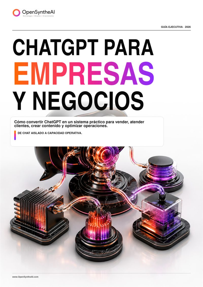 Portada de la guía de OpenSyntheAI: ChatGPT para Empresas y Negocios