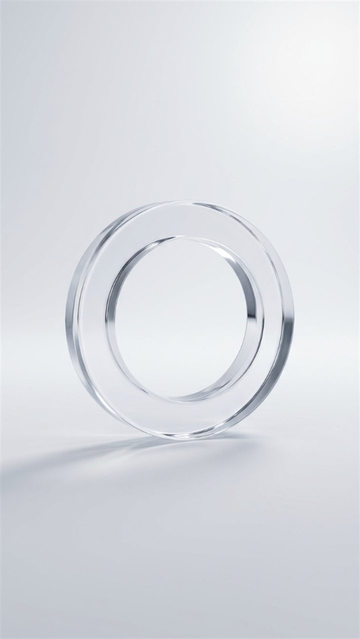 El anillo de OpenSyntheAI en cristal óptico transparente