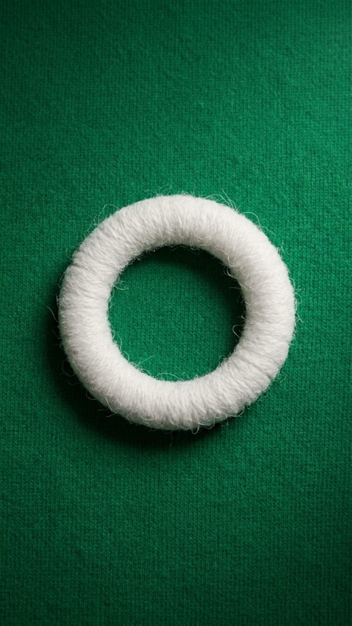 Bordado blanco sobre tela verde