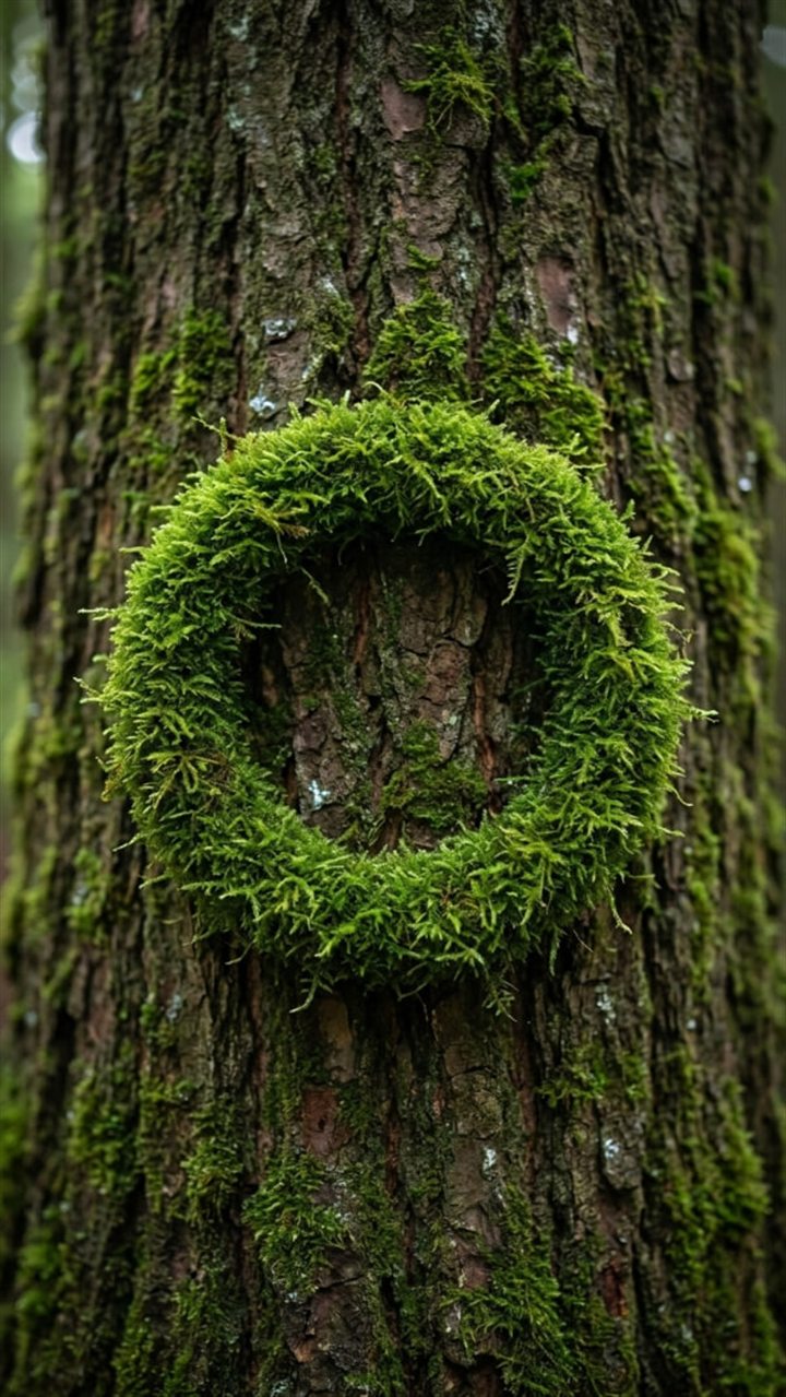 Musgo natural sobre corteza