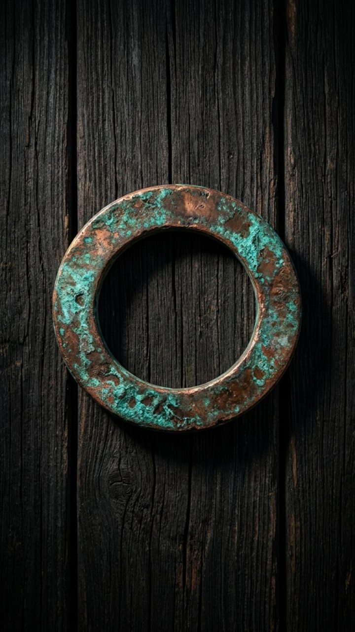 El anillo de OpenSyntheAI en cobre envejecido con pátina