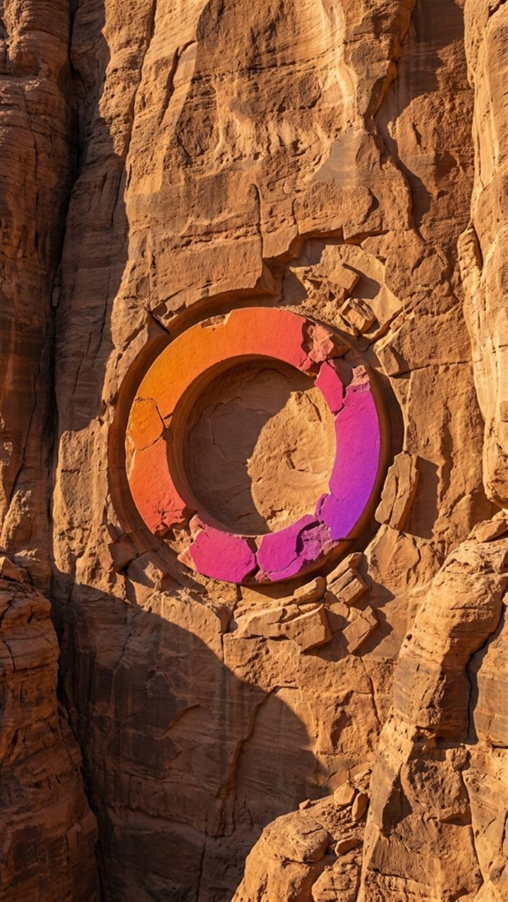 El anillo de OpenSyntheAI en tallado monumental en arenisca